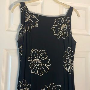 Black maxi dress with flower